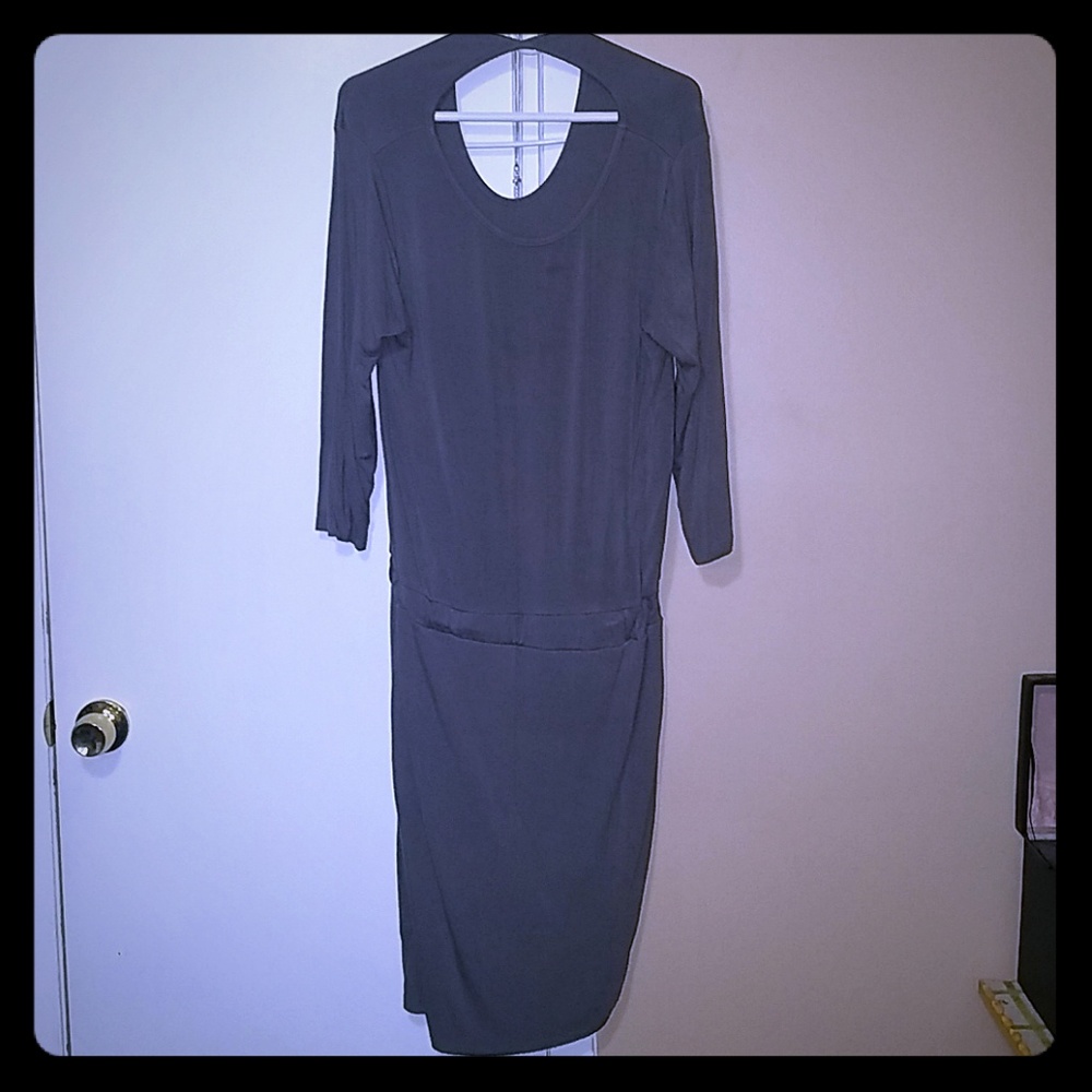 Gray Fitted Dress